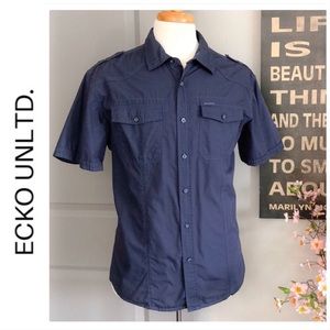 🌿Handsome Men’s Navy Ecko Shirt Sleeved Shirt🌿